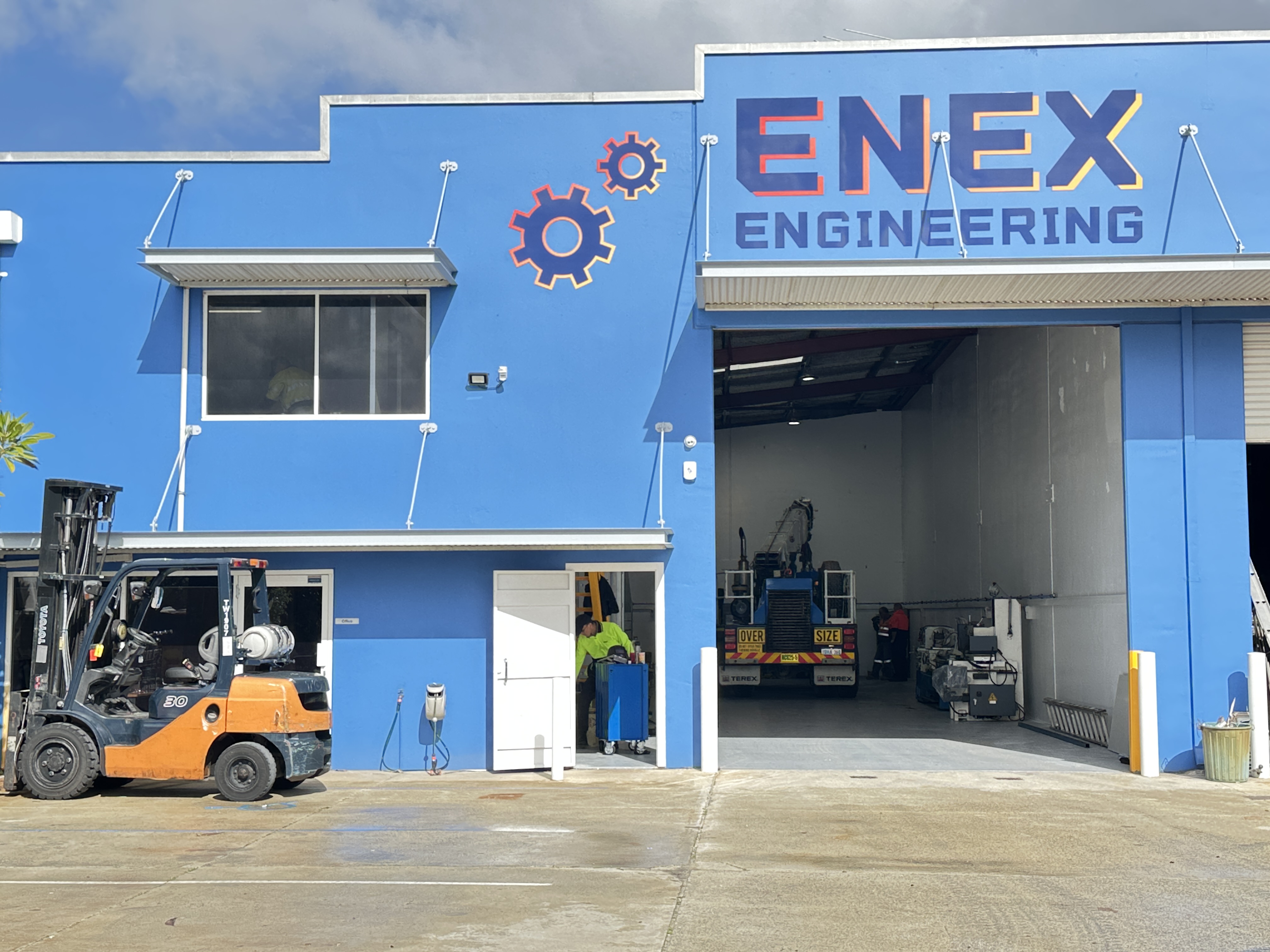 Enex Engineering workshop exterior — Unit 1 / 33 Pavers Circle, Malaga, Perth WA